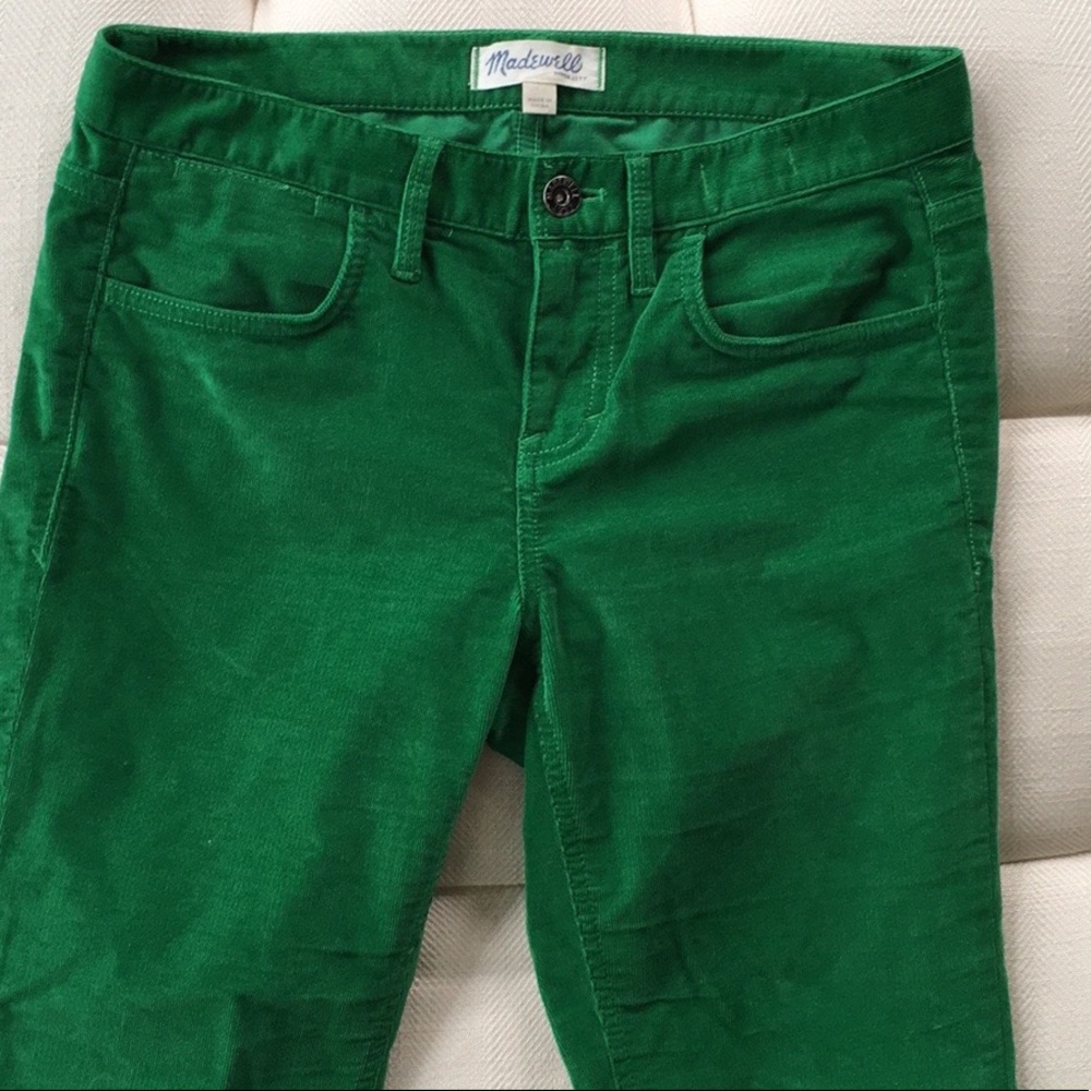 MADEWELL Green Skinny Corduroy Pants Size 26 - Picture 3 of 8